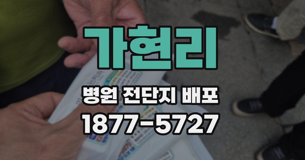 가현리 병원 전단지 배포