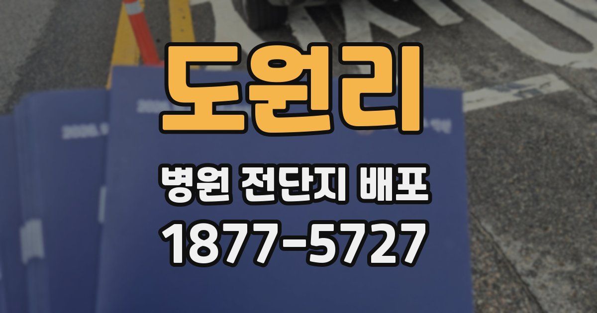 도원리 병원 전단지 배포