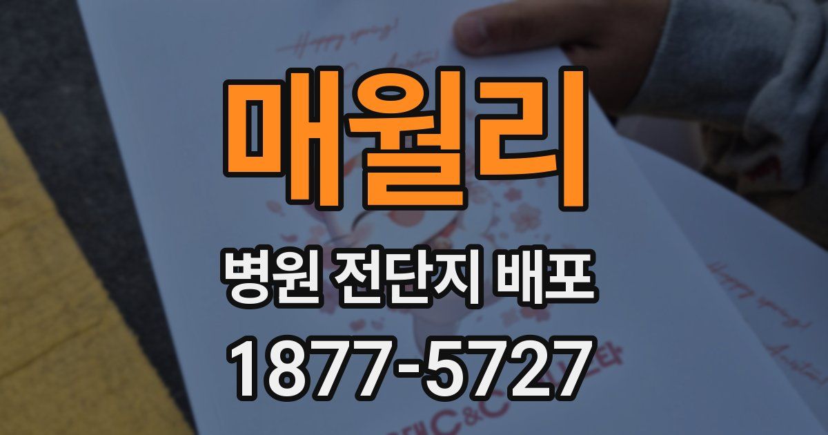 매월리 병원 전단지 배포