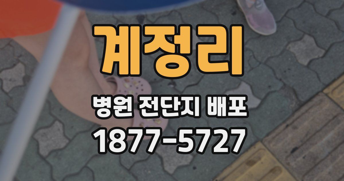 계정리 병원 전단지 배포