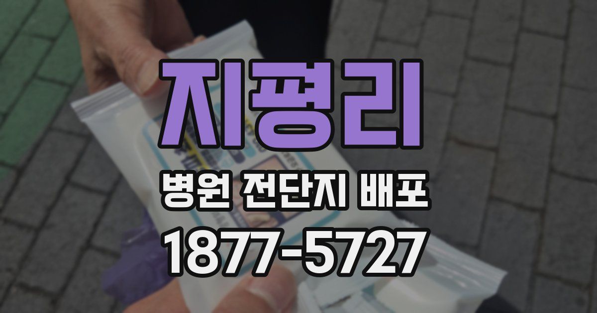 지평리 병원 전단지 배포