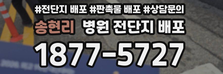 송현리 병원 전단지 배포
