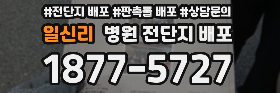 일신리 병원 전단지 배포