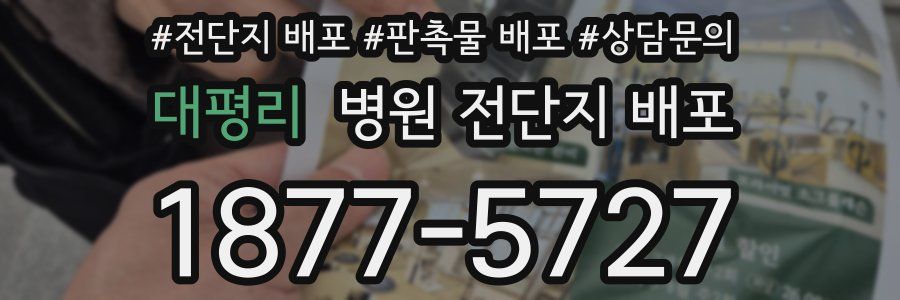 대평리 병원 전단지 배포