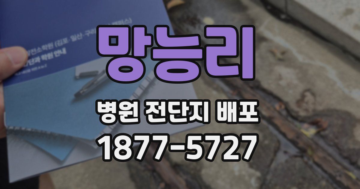 망능리 병원 전단지 배포