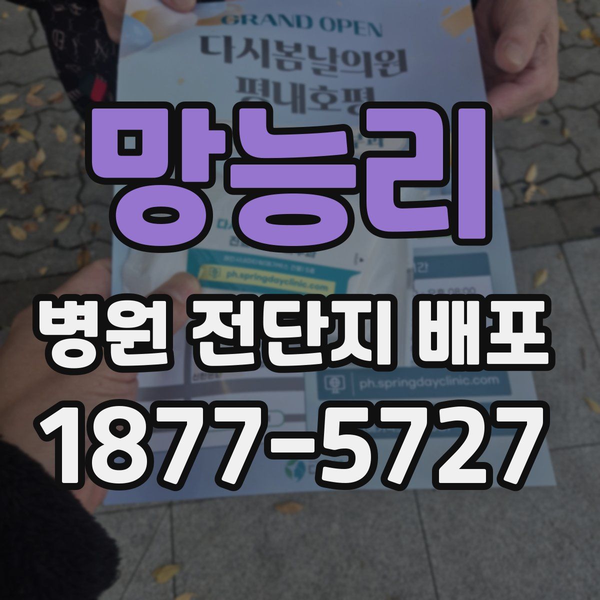망능리 병원 전단지 배포