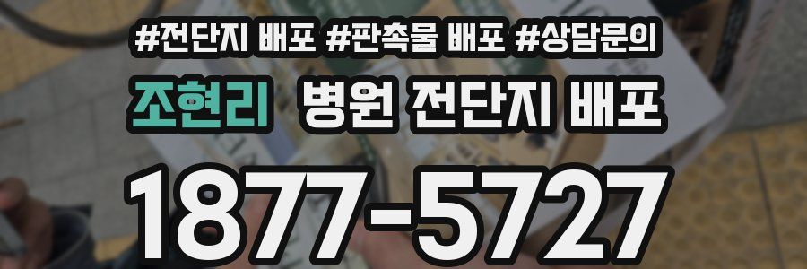 조현리 병원 전단지 배포