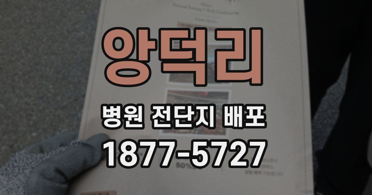 앙덕리 병원 전단지 배포