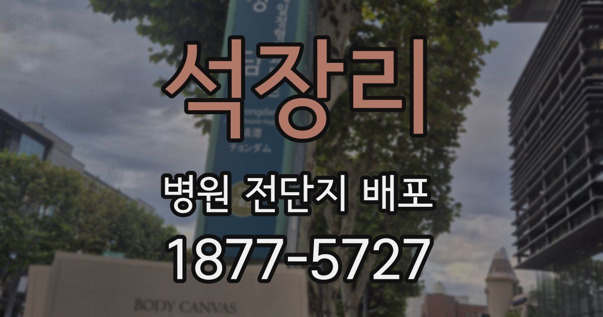 석장리 병원 전단지 배포