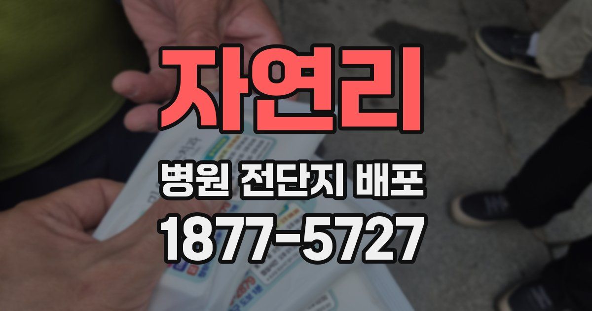 자연리 병원 전단지 배포