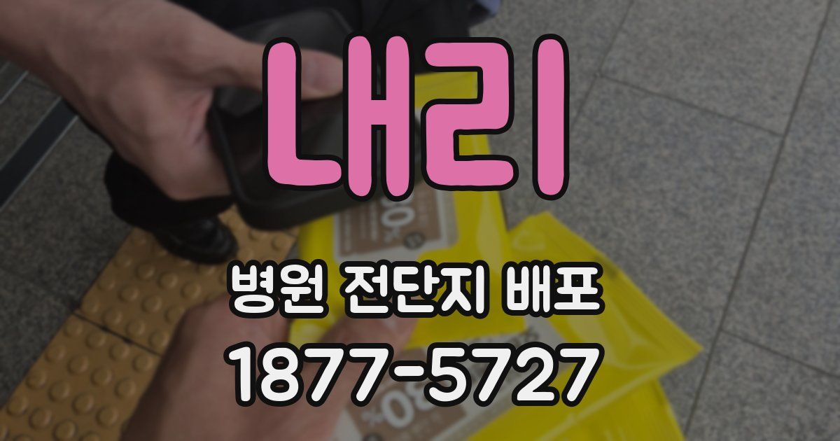내리 병원 전단지 배포