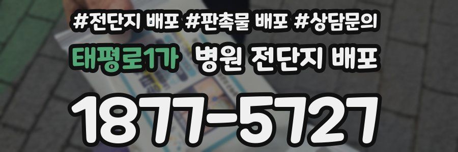 태평로1가 병원 전단지 배포