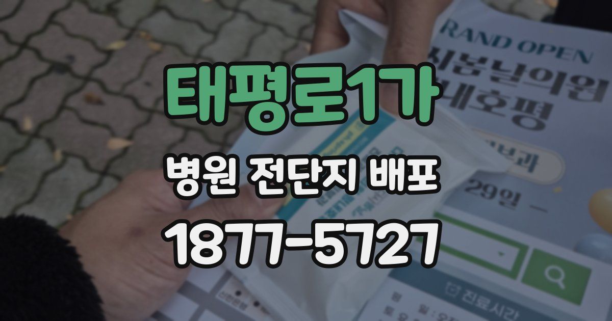 태평로1가 병원 전단지 배포