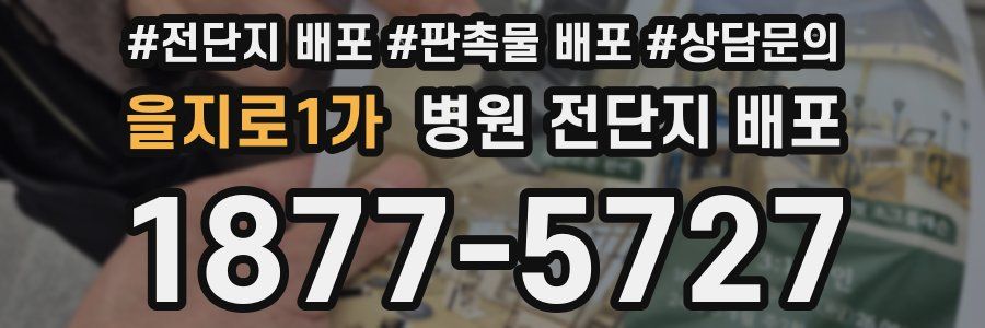 을지로1가 병원 전단지 배포