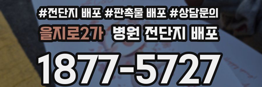 을지로2가 병원 전단지 배포