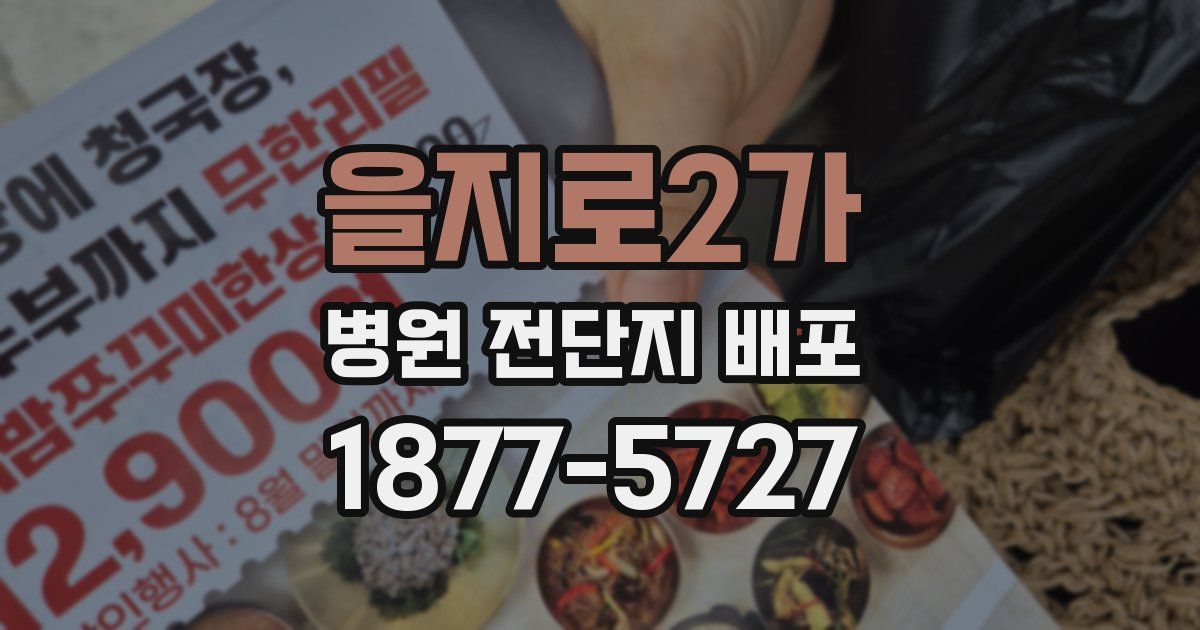 을지로2가 병원 전단지 배포