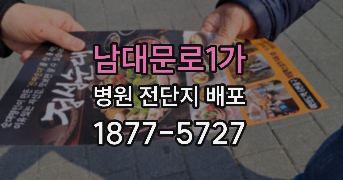 남대문로1가 병원 전단지 배포