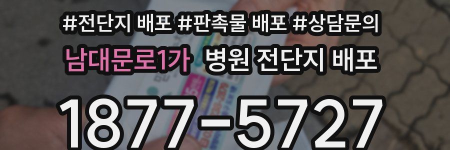 남대문로1가 병원 전단지 배포