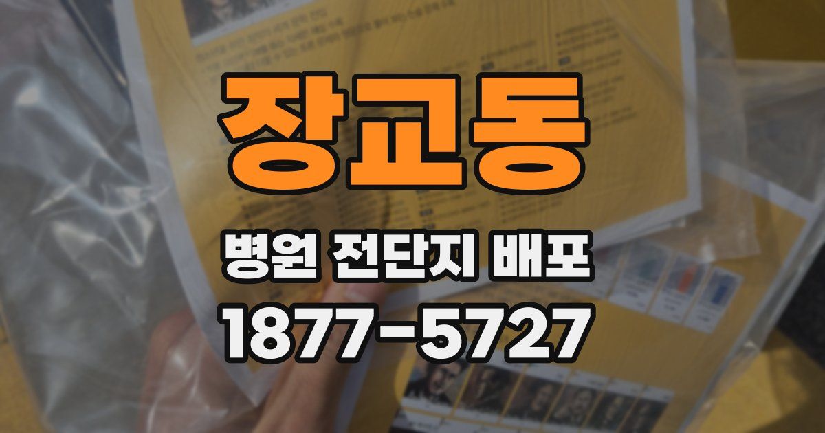 장교동 병원 전단지 배포