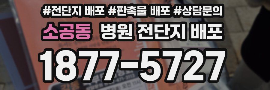 소공동 병원 전단지 배포