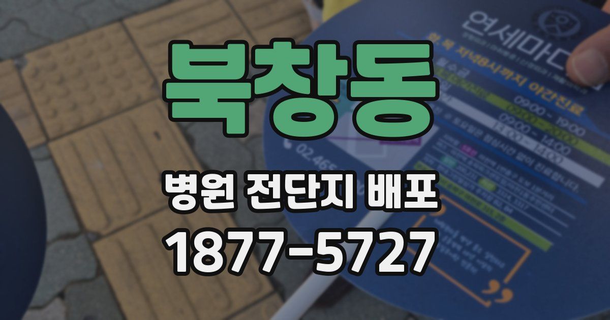북창동 병원 전단지 배포