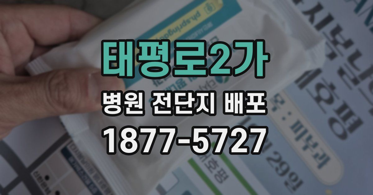 태평로2가 병원 전단지 배포