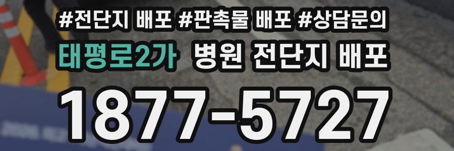 태평로2가 병원 전단지 배포