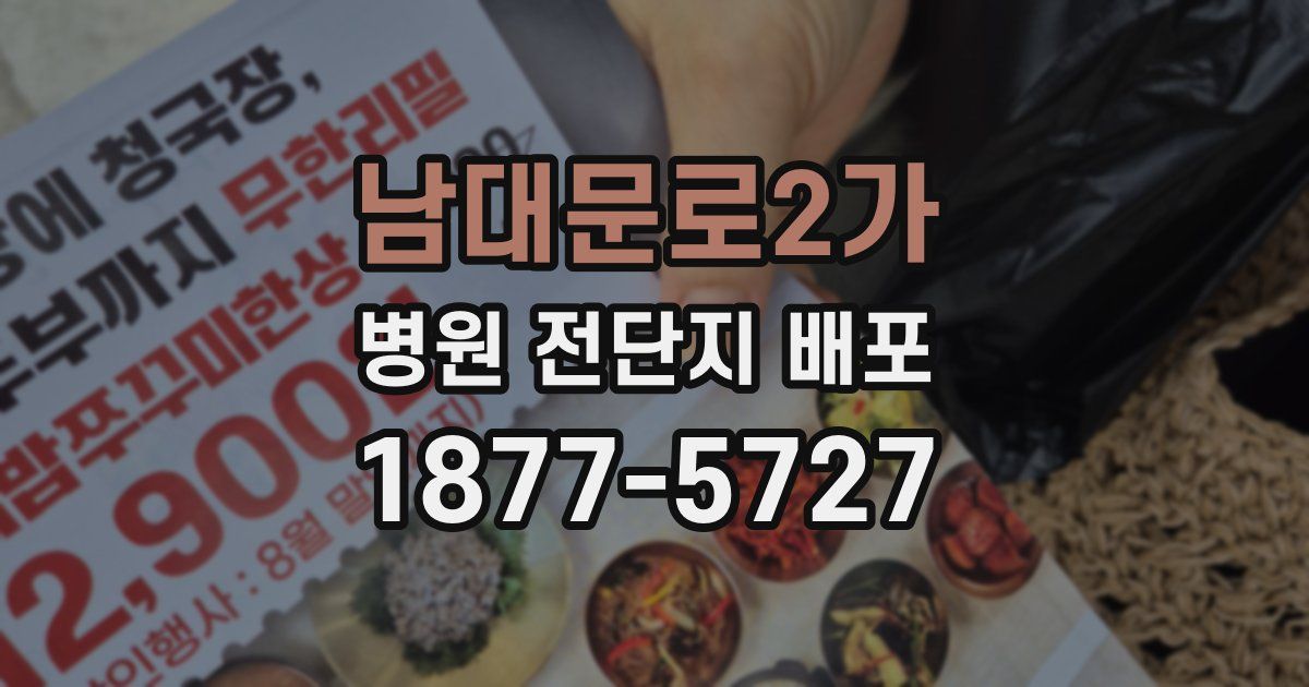 남대문로2가 병원 전단지 배포