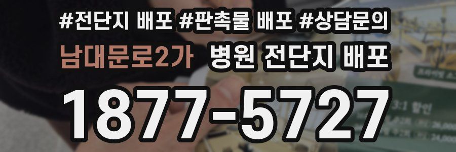 남대문로2가 병원 전단지 배포