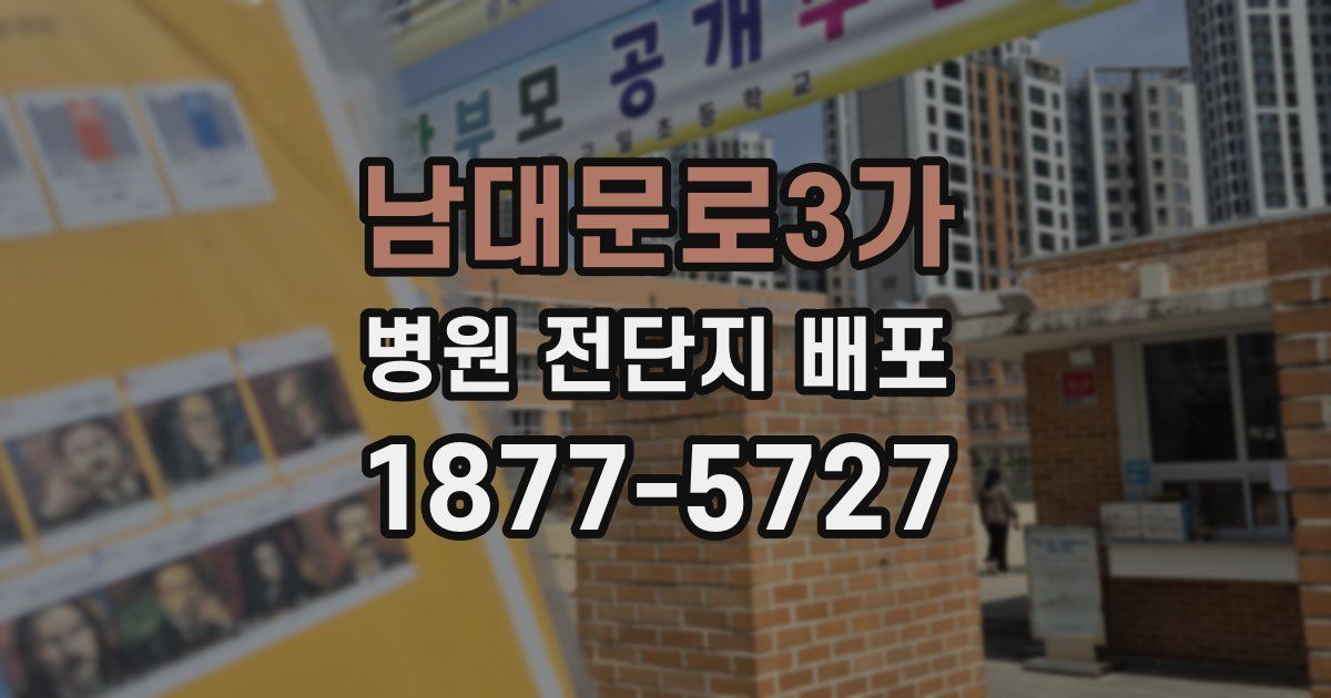 남대문로3가 병원 전단지 배포