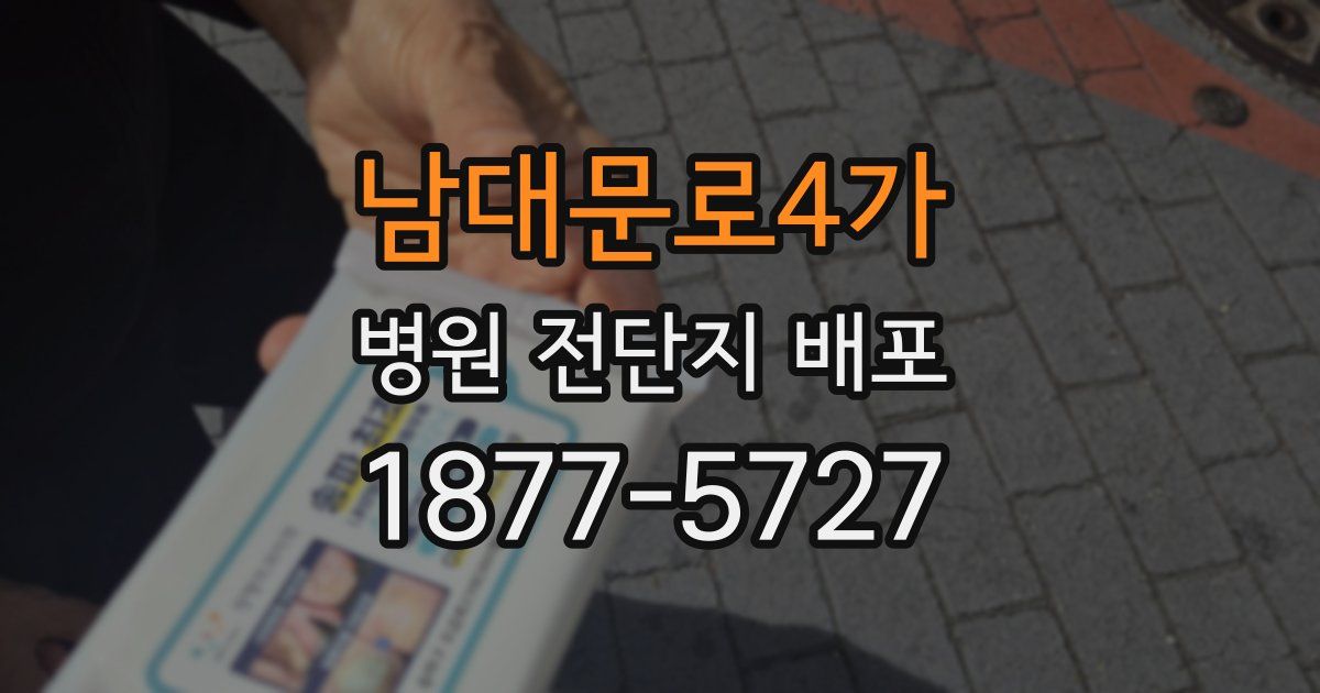 남대문로4가 병원 전단지 배포