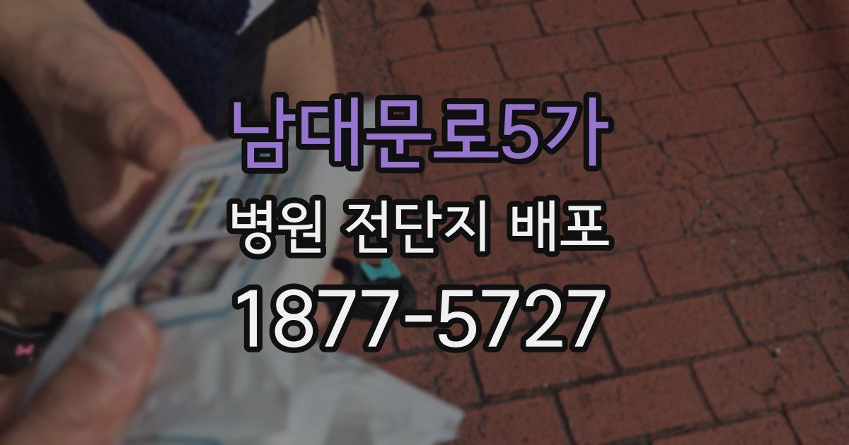 남대문로5가 병원 전단지 배포