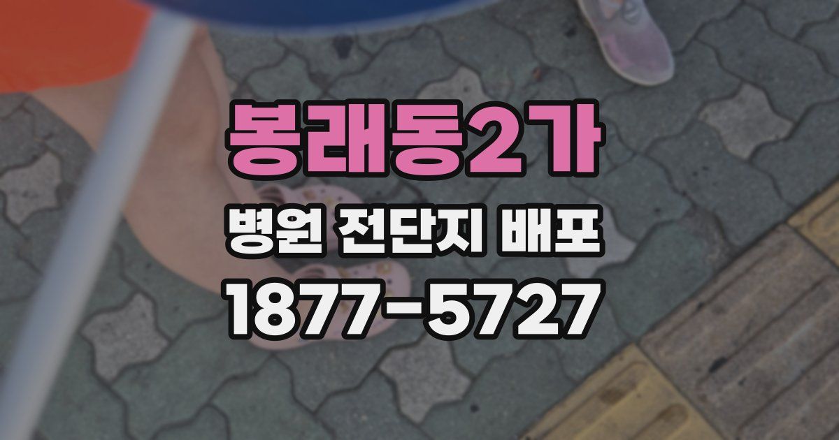 봉래동2가 병원 전단지 배포