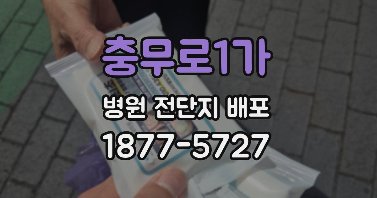 충무로1가 병원 전단지 배포