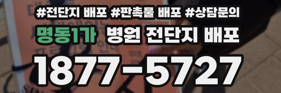 명동1가 병원 전단지 배포