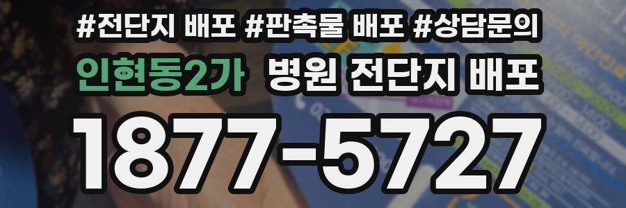 인현동2가 병원 전단지 배포