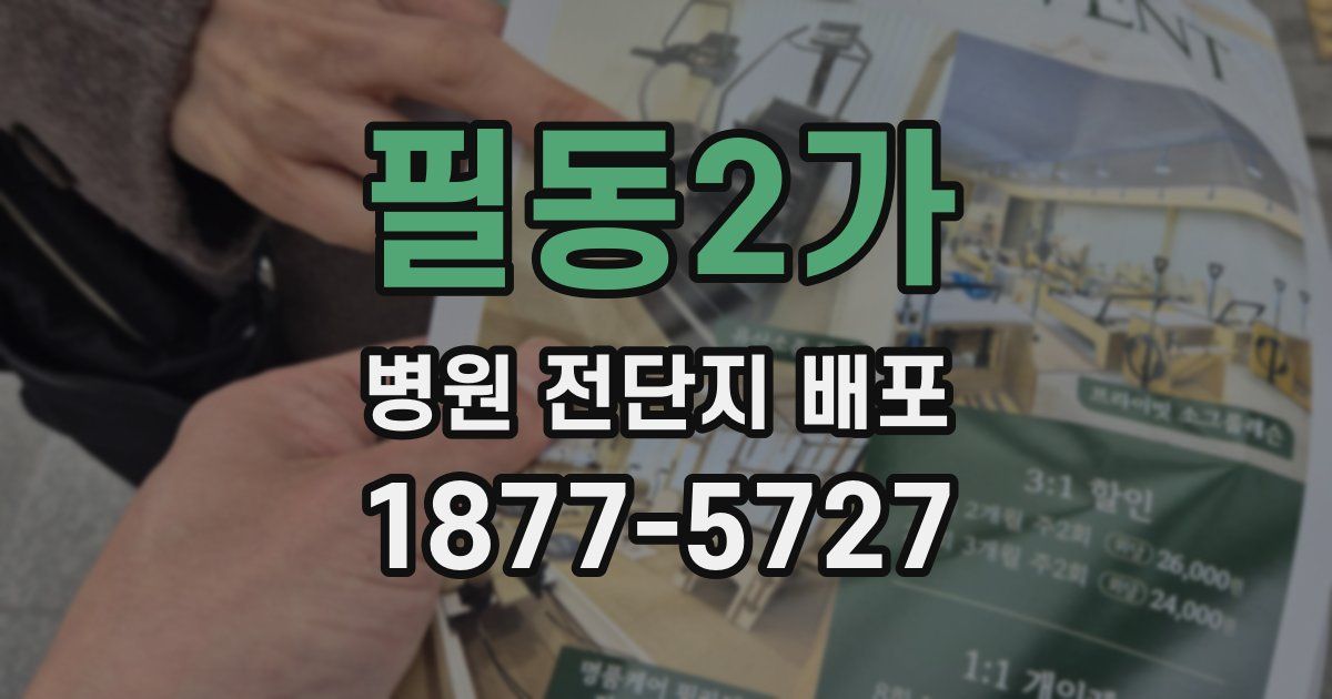 필동2가 병원 전단지 배포