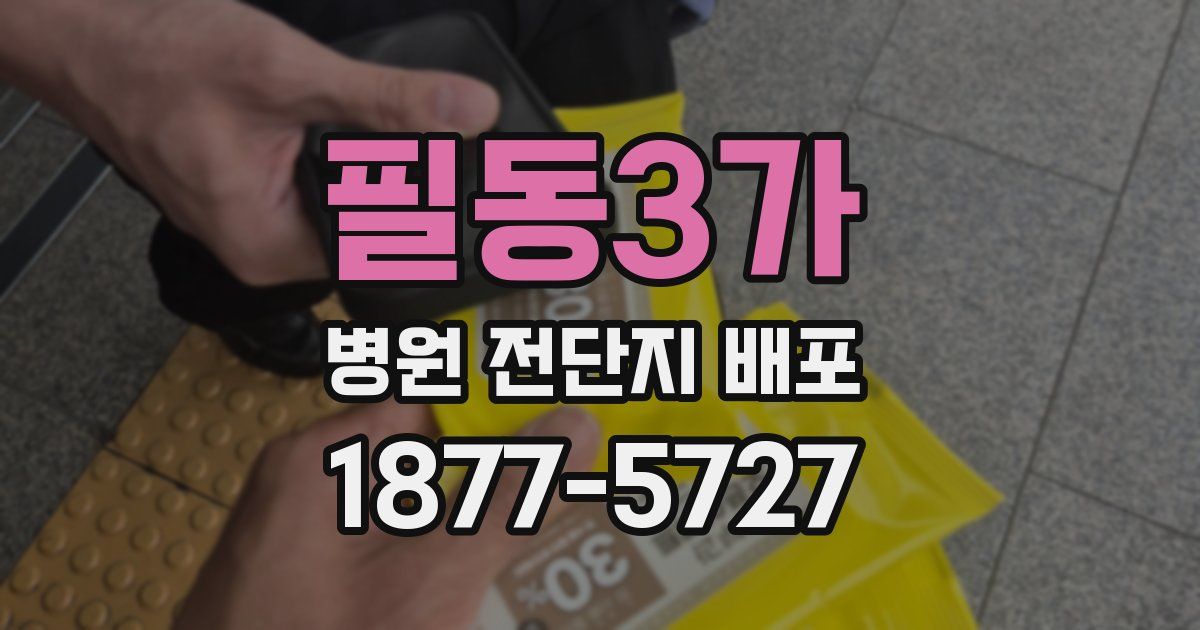 필동3가 병원 전단지 배포