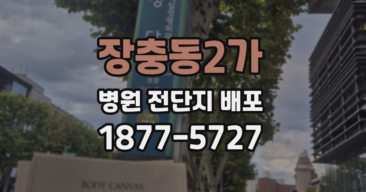 장충동2가 병원 전단지 배포