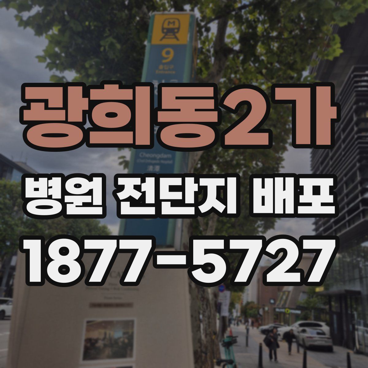 광희동2가 병원 전단지 배포
