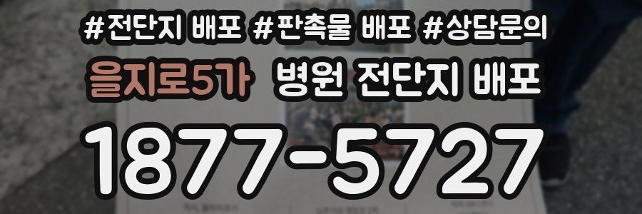 을지로5가 병원 전단지 배포