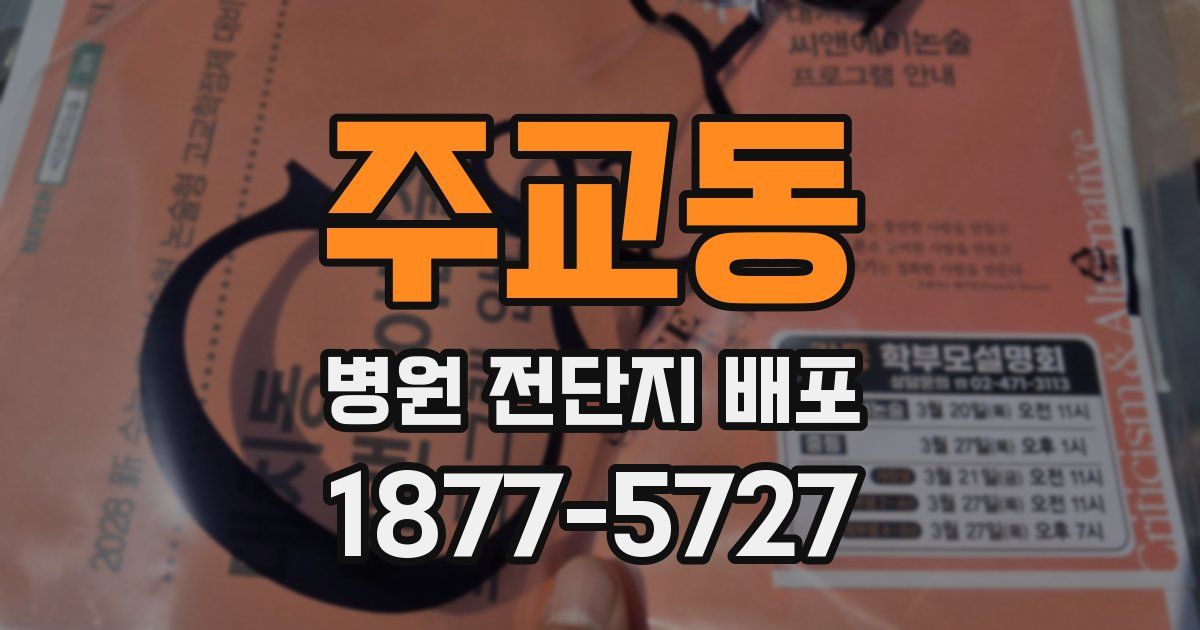 주교동 병원 전단지 배포