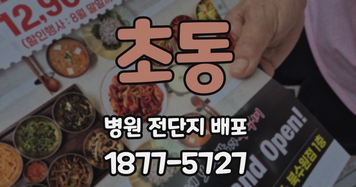 초동 병원 전단지 배포