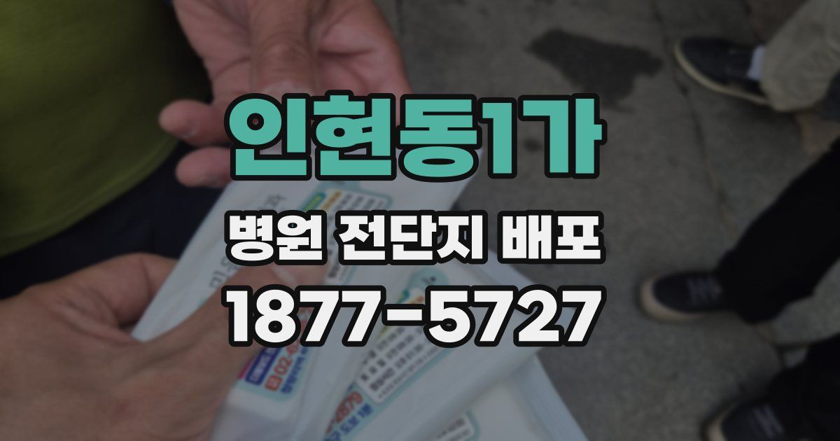 인현동1가 병원 전단지 배포