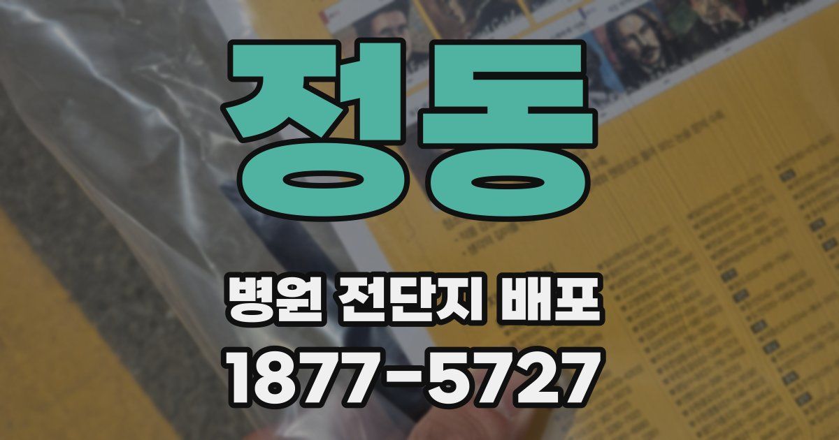 정동 병원 전단지 배포