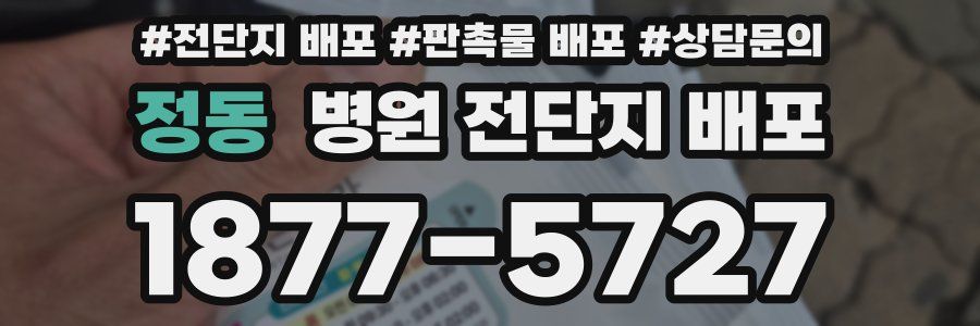 정동 병원 전단지 배포