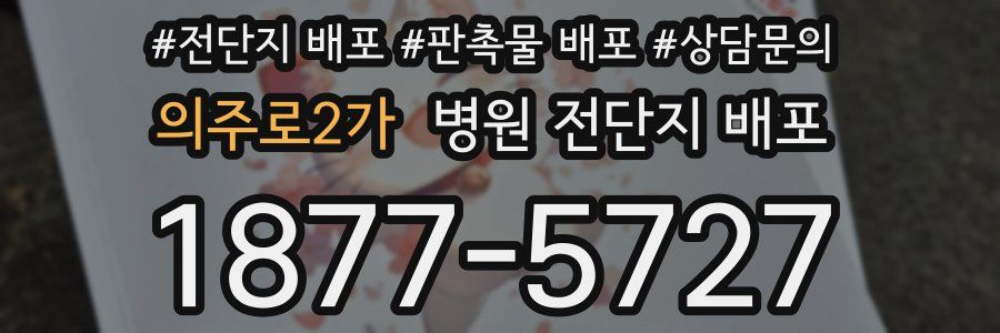 의주로2가 병원 전단지 배포