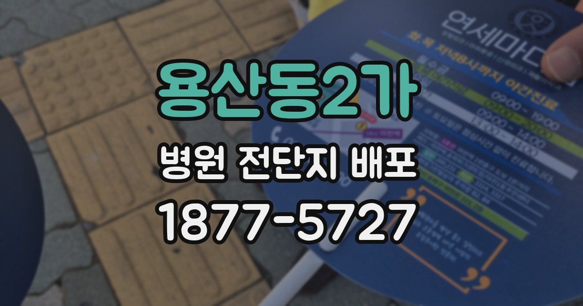 용산동2가 병원 전단지 배포