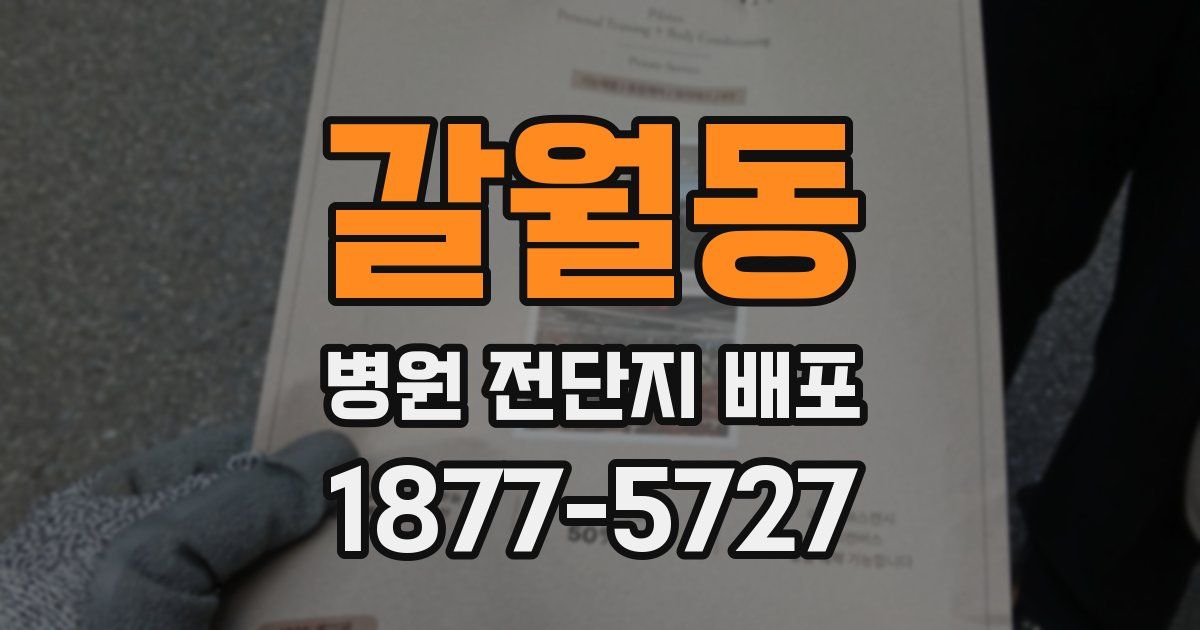 갈월동 병원 전단지 배포