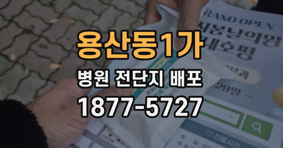 용산동1가 병원 전단지 배포